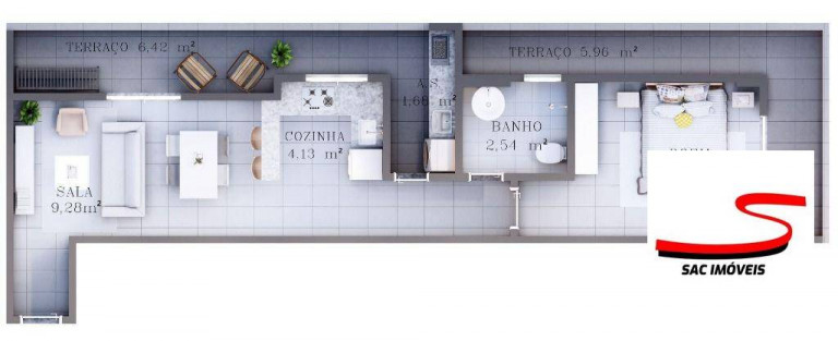 Imagem Apartamento com 1 Quarto à Venda, 41 m² em Canto Do Forte - Praia Grande Imagem Apartamento com 1 Quarto à Venda, 41 m² em Canto Do Forte - Praia Grande