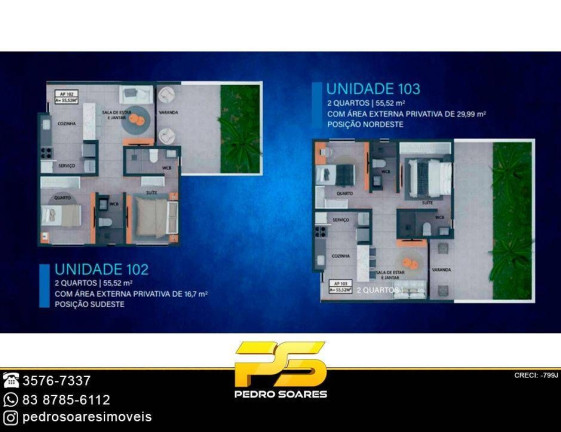 Imagem Apartamento com 2 Quartos à Venda, 55 m² em Portal Do Sol - João Pessoa