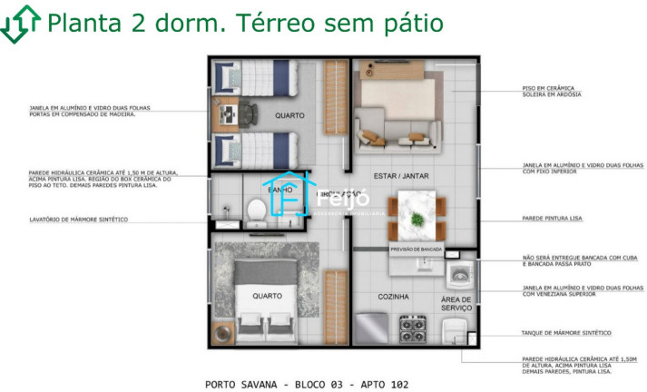Imagem Apartamento com 2 Quartos à Venda, 38 m² em Central - Gravataí