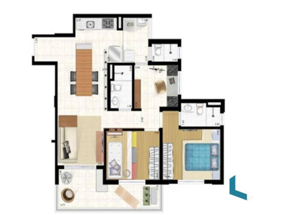 Imagem Apartamento com 2 Quartos à Venda, 78 m² em Alphaville I - Salvador Imagem Apartamento com 2 Quartos à Venda, 78 m² em Alphaville I - Salvador