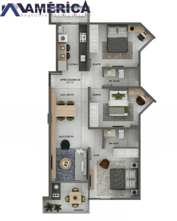 Imagem Imóvel com 3 Quartos à Venda, 85 m² em Jardim Cidade Universitária - João Pessoa