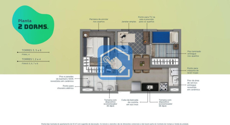 Apartamento com 2 Quartos à Venda, 34 m² em Moóca - São Paulo