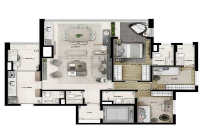 Apartamento com 3 Quartos à Venda, 93 m² em Campo Belo - São Paulo