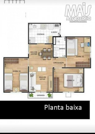 Imagem Apartamento com 3 Quartos à Venda, 56 m² em Santos Dumont - São Leopoldo