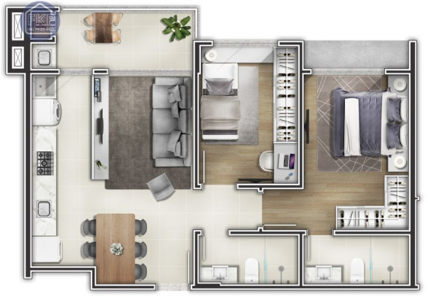 Apartamento com 2 Quartos à Venda, 64 m² em São João - Itajaí