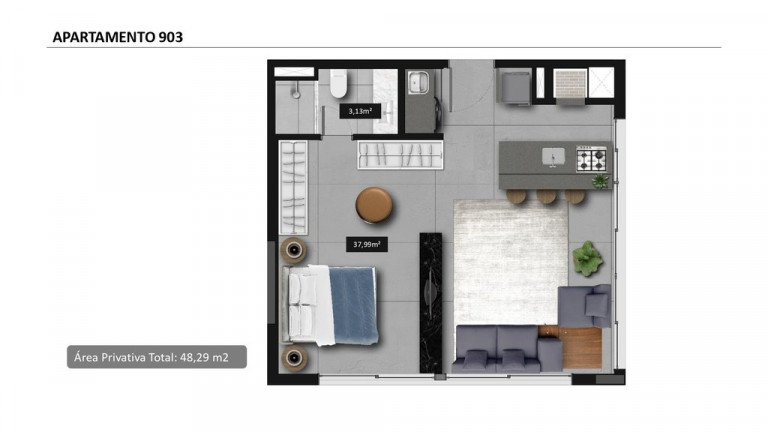 Imagem Apartamento com 1 Quarto à Venda, 47 m² em Petrópolis - Porto Alegre