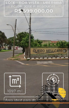 Imagem Terreno à Venda, 1.097 m² em Boa Vista - Uberaba Imagem Terreno à Venda, 1.097 m² em Boa Vista - Uberaba