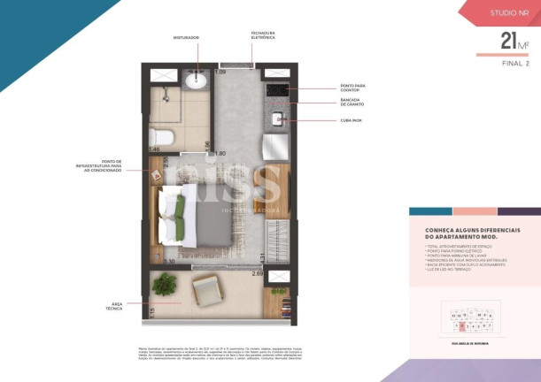 Imagem Imóvel com 1 Quarto à Venda, 22 m² em Pinheiros - São Paulo