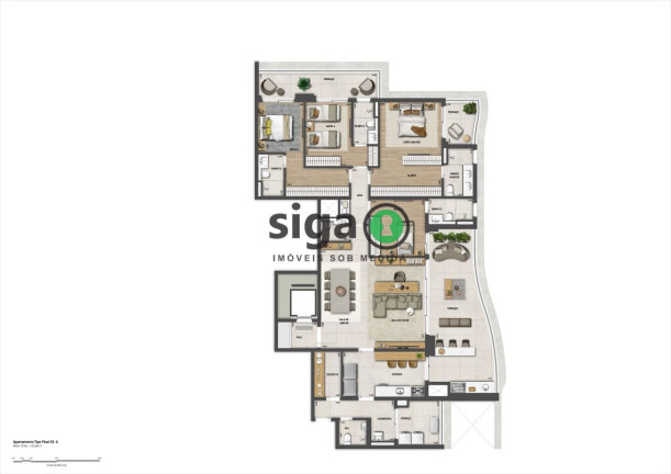 Imagem Apartamento com 4 Quartos à Venda, 222 m² em Jardim Das Perdizes - São Paulo