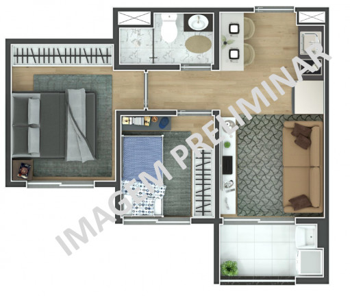 Imagem Apartamento com 2 Quartos à Venda, 36 m² em Jardim São Luís - São Paulo