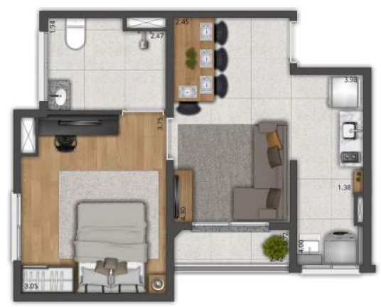 Imagem Apartamento com 1 Quarto à Venda, 39 m² em Alto De Pinheiros - São Paulo Imagem Apartamento com 1 Quarto à Venda, 39 m² em Alto De Pinheiros - São Paulo