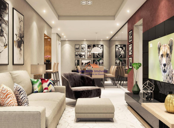 Imagem Apartamento com 3 Quartos à Venda, 104 m² em Canto Do Forte - Praia Grande