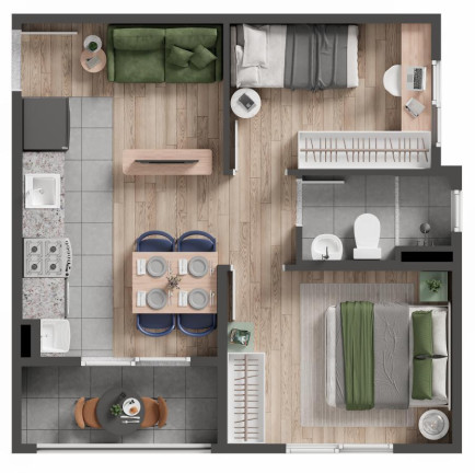 Imagem Apartamento com 2 Quartos à Venda, 39 m² em Núcleo Habitacional Papa João Paulo I - Apucarana Imagem Apartamento com 2 Quartos à Venda, 39 m² em Núcleo Habitacional Papa João Paulo I - Apucarana