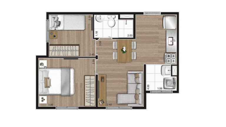 Imagem Apartamento com 2 Quartos à Venda, 35 m² em Mooca - São Paulo