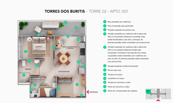 Imagem Imóvel com 2 Quartos à Venda, 45 m² em Samambaia Norte (samambaia) - Brasília