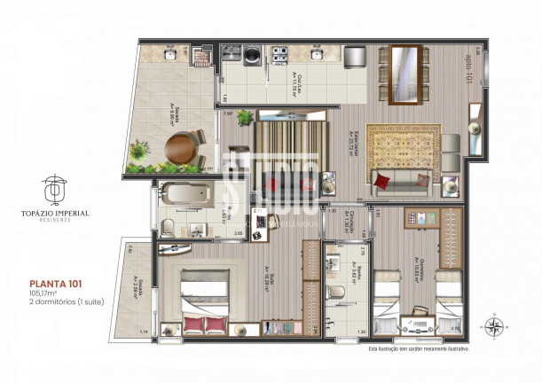 Imagem Apartamento com 2 Quartos à Venda, 105 m² em Aurora - Carlos Barbosa Imagem Apartamento com 2 Quartos à Venda, 105 m² em Aurora - Carlos Barbosa