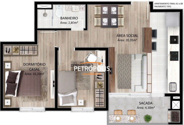 Imagem Apartamento com 2 Quartos à Venda, 51 m² em De Lazzer - Caxias Do Sul