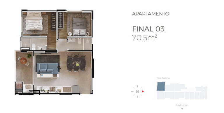 Imagem Apartamento com 2 Quartos à Venda, 71 m² em Praia Brava - Itajaí Imagem Apartamento com 2 Quartos à Venda, 71 m² em Praia Brava - Itajaí