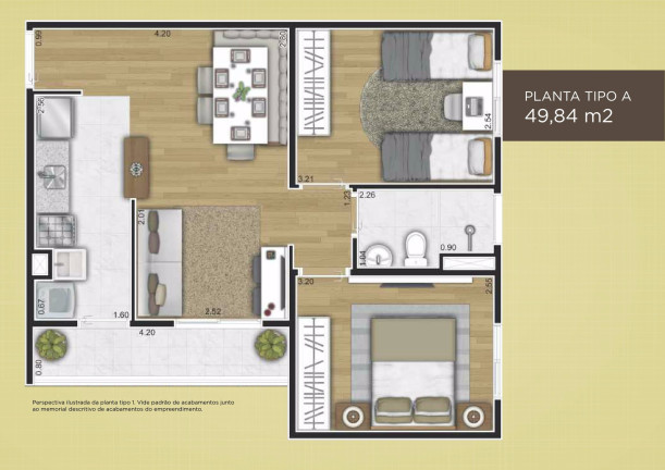 Imagem Imóvel com 2 Quartos à Venda, 50 m² em Parque Dos Bandeirantes - Ribeirão Preto