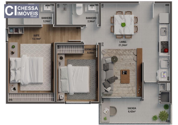 Imagem Apartamento com 2 Quartos à Venda, 85 m² em Vila Operária - Itajaí Imagem Apartamento com 2 Quartos à Venda, 85 m² em Vila Operária - Itajaí
