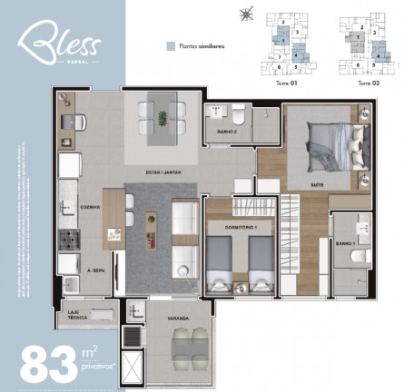 Imagem Apartamento com 3 Quartos à Venda, 107 m² em Cabral - Curitiba