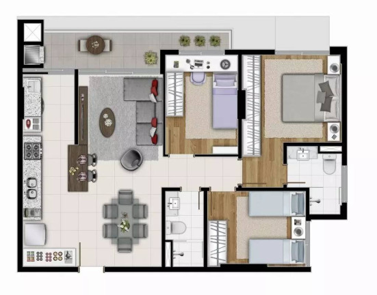 Imagem Apartamento com 3 Quartos à Venda, 82 m² em Olarias - Ponta Grossa Imagem Apartamento com 3 Quartos à Venda, 82 m² em Olarias - Ponta Grossa