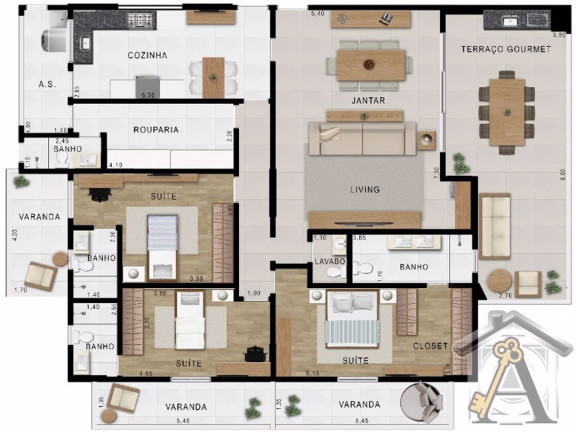 Imagem Apartamento com 2 Quartos à Venda, 128 m² em Aparecida - Santos Imagem Apartamento com 2 Quartos à Venda, 128 m² em Aparecida - Santos