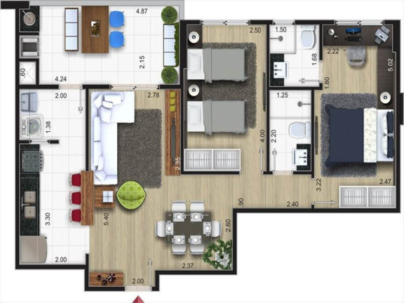 Imagem Apartamento com 2 Quartos à Venda, 76 m² em Centro - Itanhaem Imagem Apartamento com 2 Quartos à Venda, 76 m² em Centro - Itanhaem