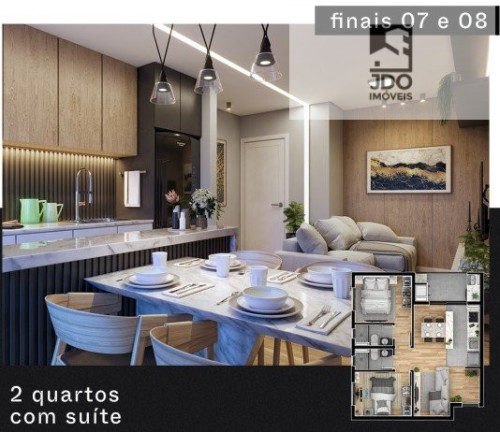 Imagem Apartamento com 2 Quartos à Venda, 54 m² em Novo Mundo - Curitiba Imagem Apartamento com 2 Quartos à Venda, 54 m² em Novo Mundo - Curitiba