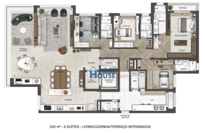 Imagem Apartamento com 4 Quartos à Venda, 220 m² em Vila Romana - São Paulo Imagem Apartamento com 4 Quartos à Venda, 220 m² em Vila Romana - São Paulo
