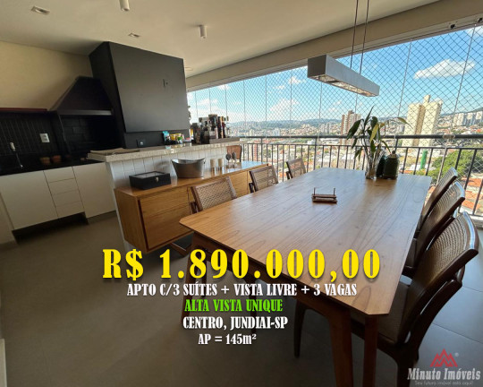 Apartamento com 3 Quartos à Venda, 145 m² em Anhangabaú - Jundiaí
