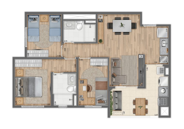 Imagem Apartamento com 2 Quartos à Venda, 57 m² em Picanço - Guarulhos Imagem Apartamento com 2 Quartos à Venda, 57 m² em Picanço - Guarulhos