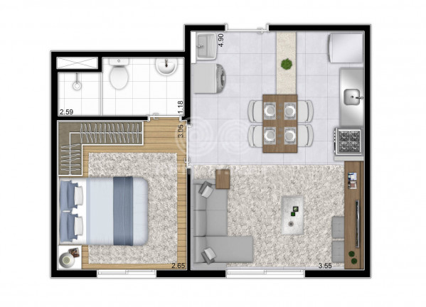 Imagem Apartamento com 1 Quarto à Venda, 27 m² em Jardim Planalto - São Paulo