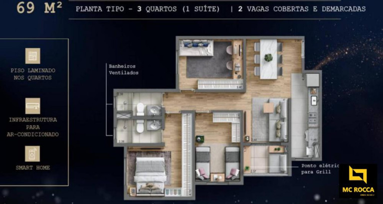 Imagem Apartamento com 3 Quartos à Venda, 69 m² em Rudge Ramos - São Bernardo Do Campo Imagem Apartamento com 3 Quartos à Venda, 69 m² em Rudge Ramos - São Bernardo Do Campo