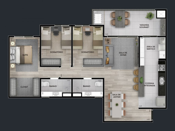 Imagem Apartamento com 3 Quartos à Venda, 95 m² em Parque Residencial Eloy Chaves - Jundiaí Imagem Apartamento com 3 Quartos à Venda, 95 m² em Parque Residencial Eloy Chaves - Jundiaí