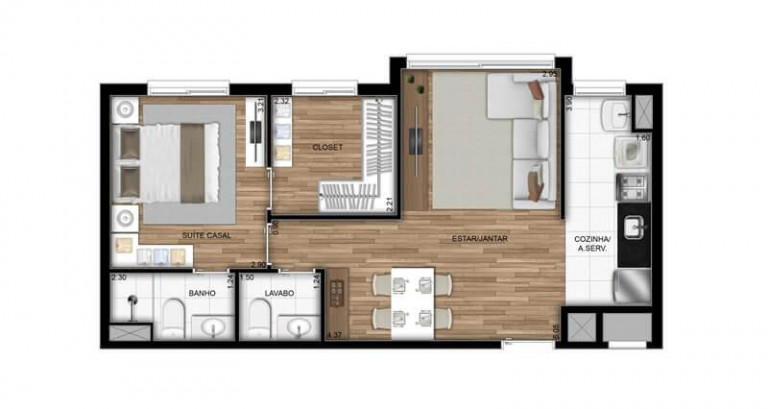 Imagem Apartamento com 1 Quarto à Venda, 52 m² em Partenon - Porto Alegre