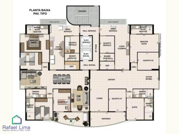 Imagem Apartamento com 4 Quartos à Venda, 140 m² em Apipucos - Recife