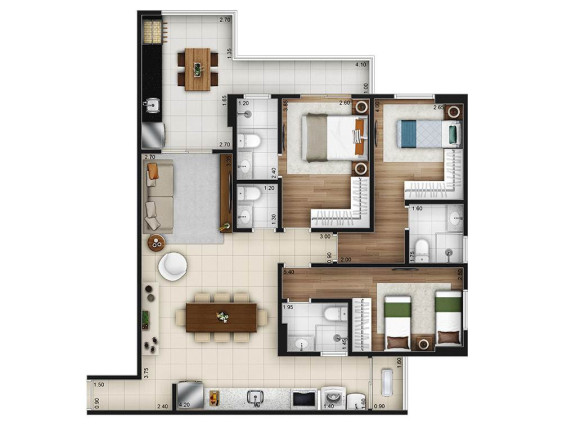 Imagem Apartamento com 3 Quartos à Venda, 104 m² em Forte - Praia Grande