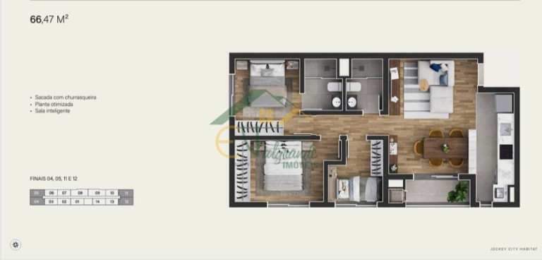 Imagem Apartamento com 3 Quartos à Venda, 66 m² em Estância Pinhais - Pinhais Imagem Apartamento com 3 Quartos à Venda, 66 m² em Estância Pinhais - Pinhais
