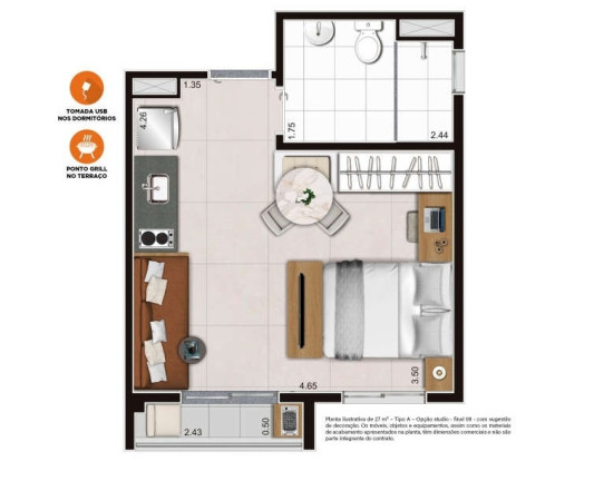 Imagem Apartamento com 1 Quarto à Venda, 25 m² em Centro - São Paulo