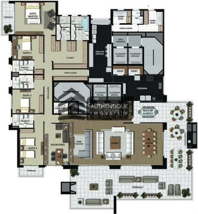 Imagem Apartamento com 4 Quartos à Venda, 540 m² em Paraíso - São Paulo Imagem Apartamento com 4 Quartos à Venda, 540 m² em Paraíso - São Paulo