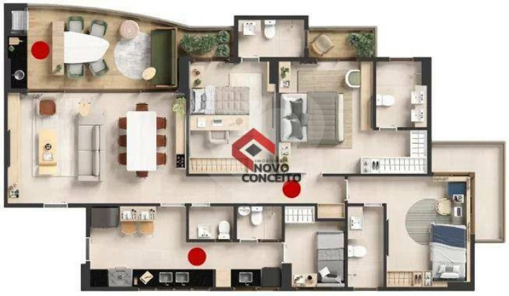 Imagem Apartamento com 3 Quartos à Venda, 131 m² em Cocó - Fortaleza