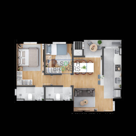 Imagem Apartamento com 3 Quartos à Venda, 52 m² em Hauer - Curitiba