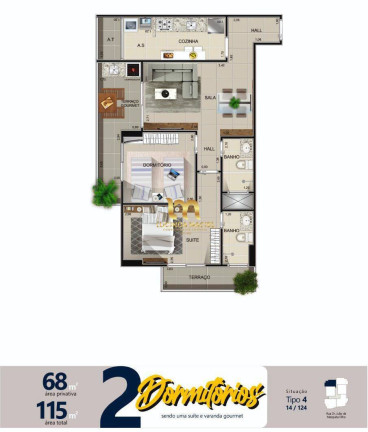 Imagem Apartamento com 2 Quartos à Venda, 68 m² em Aviação - Praia Grande Imagem Apartamento com 2 Quartos à Venda, 68 m² em Aviação - Praia Grande