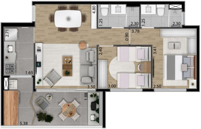 Imagem Apartamento com 2 Quartos à Venda, 66 m² em Chácara Klabin - São Paulo