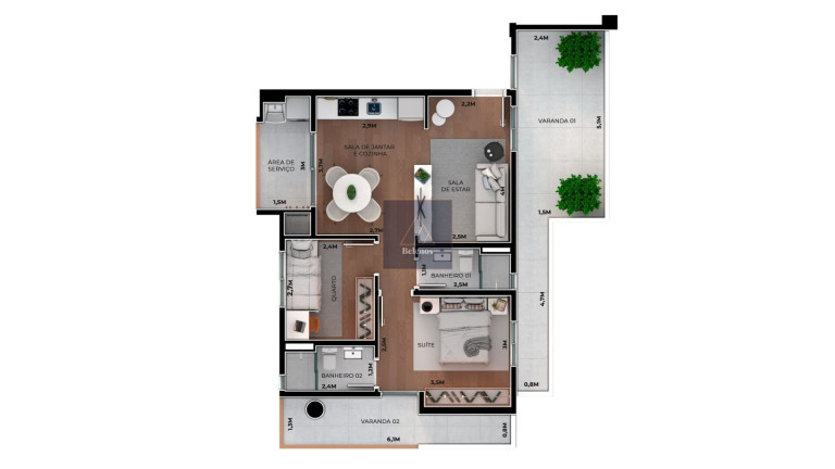 Imagem Apartamento com 2 Quartos à Venda, 63 m² em Boa Vista - Curitiba Imagem Apartamento com 2 Quartos à Venda, 63 m² em Boa Vista - Curitiba