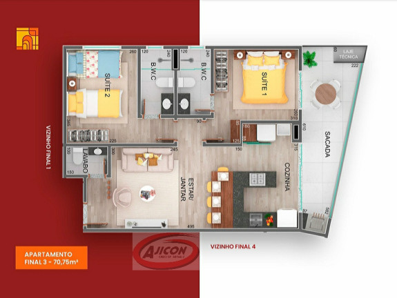 Imagem Apartamento com 2 Quartos à Venda, 70 m² em Itaguá - Ubatuba Imagem Apartamento com 2 Quartos à Venda, 70 m² em Itaguá - Ubatuba