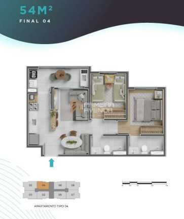 Imagem Apartamento com 2 Quartos à Venda, 54 m² em Palmeiras De São José - São José Dos Campos Imagem Apartamento com 2 Quartos à Venda, 54 m² em Palmeiras De São José - São José Dos Campos