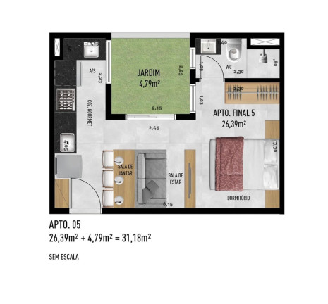 Imagem Imóvel com 2 Quartos à Venda, 37 m² em Jardim Trussardi - São Paulo Imagem Imóvel com 2 Quartos à Venda, 37 m² em Jardim Trussardi - São Paulo