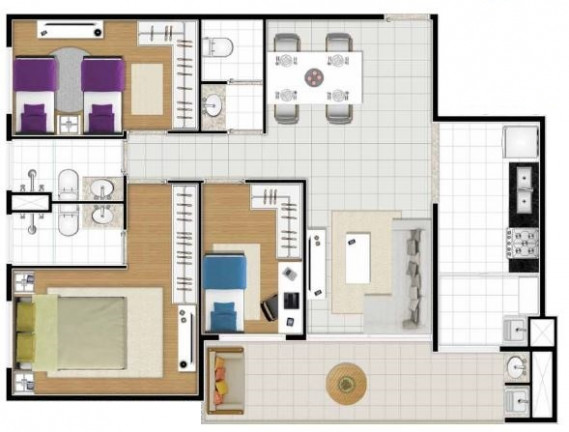 Imagem Apartamento com 1 Quarto à Venda, 49 m² em Alphaville - Barueri
